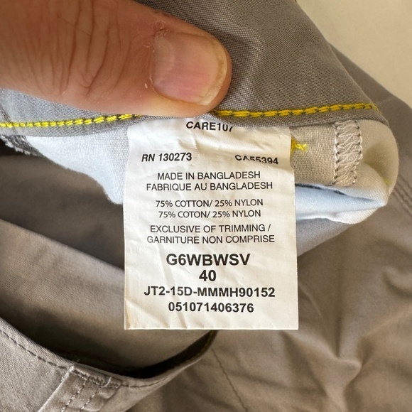 Wrangler Jeans Co Performance Series Men's Cargo Shorts Gray Size Tag: 40 Hiking - Picture 7 of 14